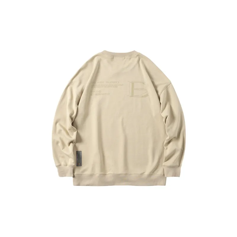 ENSHADOWER Crew Neck Loose Fit Sweatshirt Unisex Khaki-1