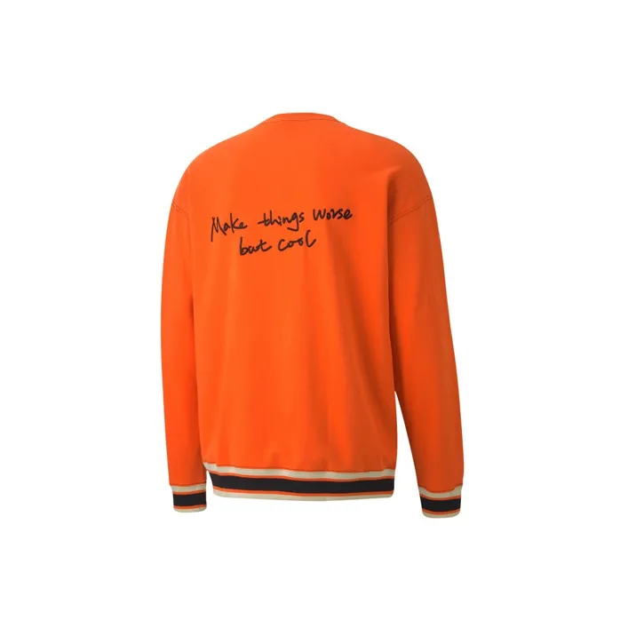 Puma X Randomevent Graphic Crew Red Hoodie-1
