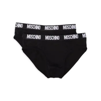 MOSCHINO Logo Waistband Two Pack Boxers
