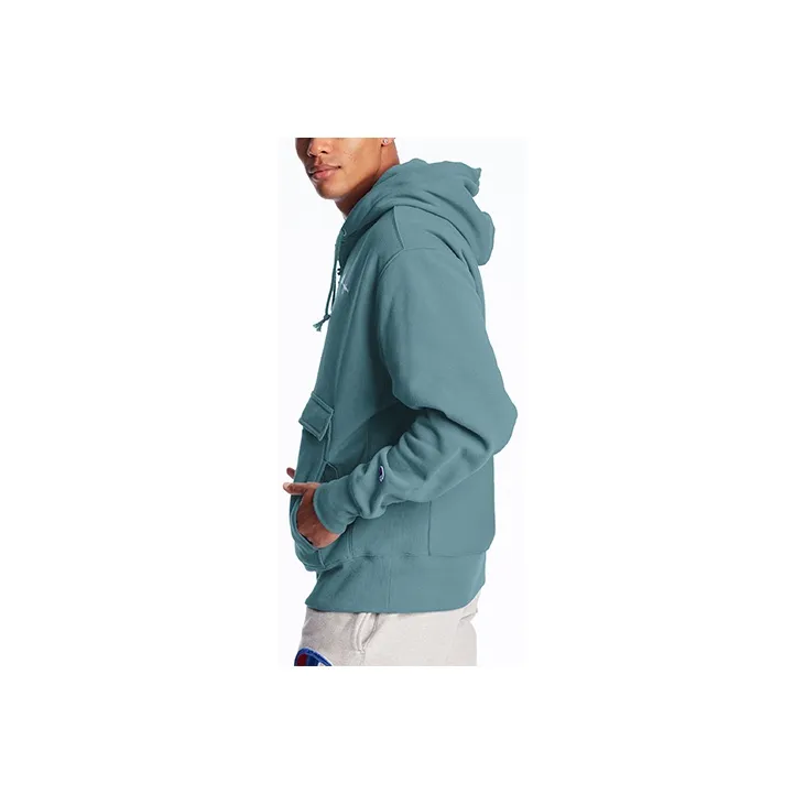 Champion Hooded Other Sweatshirt Men's Turquoise-2