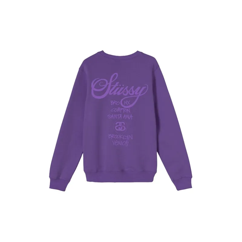 Stussy World Tour Crew 'Black/Purple'-7