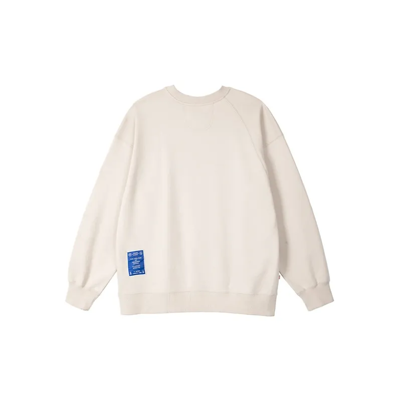 Nengmao Store Sweatshirts Unisex Beige Apricot-1