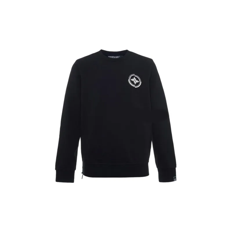 EVISU Crew Neck Regular Sweatshirt Unisex Black-1