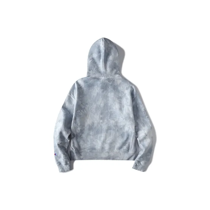 Champion Hooded Regular Sweatshirt US Version Women's Gray Blue-1