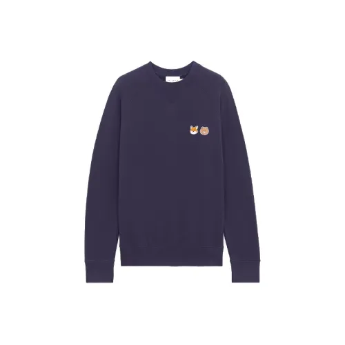 Line Friends X Maison Kitsune Sweatshirts Unisex Dark Blue