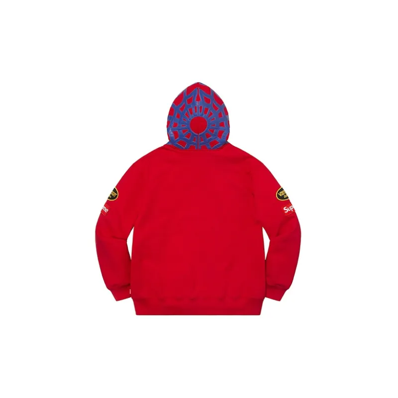 Supreme Vanson Leathers Spider Web Zip Up Hooded Sweatshirt-3