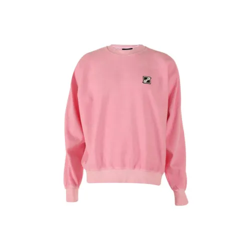 WE11DONE Sweatshirts Unisex Neon Pink