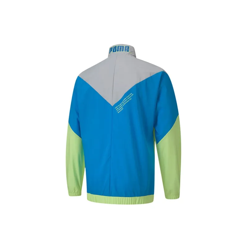 PUMA Puma Men X First Mile Xtreme Sweatshirt Men's Gray Blue & Yellow-1
