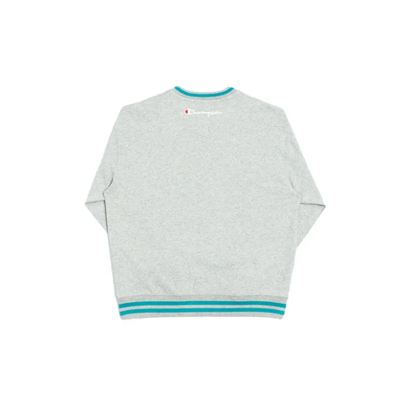 Champion Crew Neck Loose Fit Regular Sweatshirt Japan Version Unisex Light Gray-1