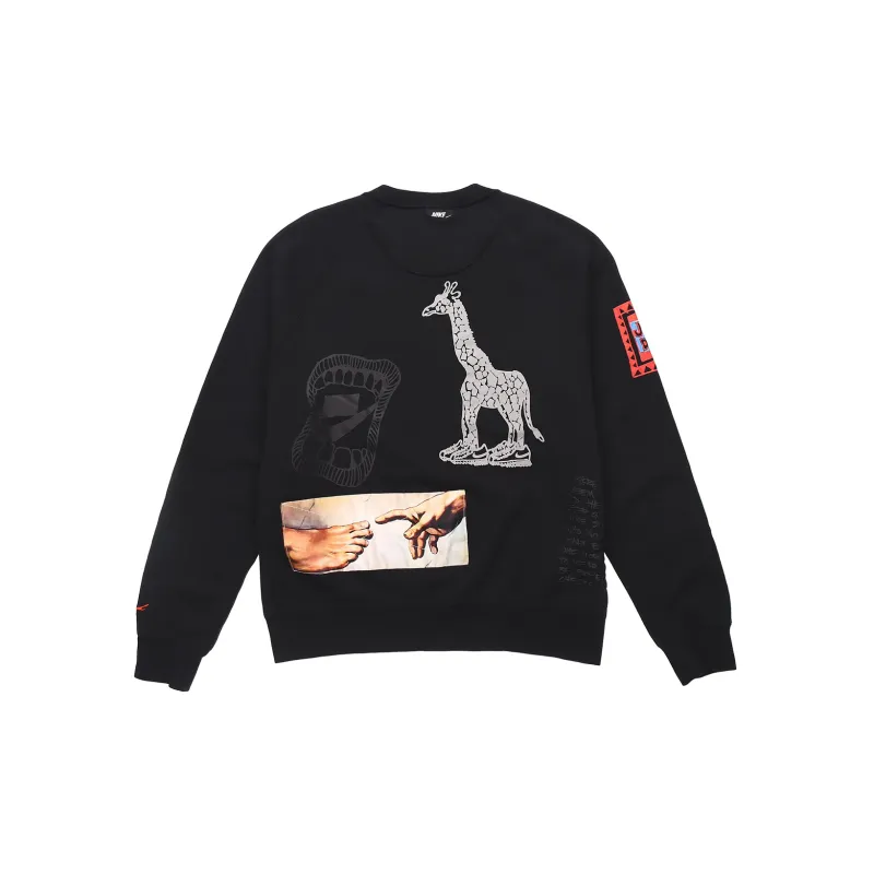 Nike Sportswear NSW 3M Reflective Graffiti Print Hoodie Black-1