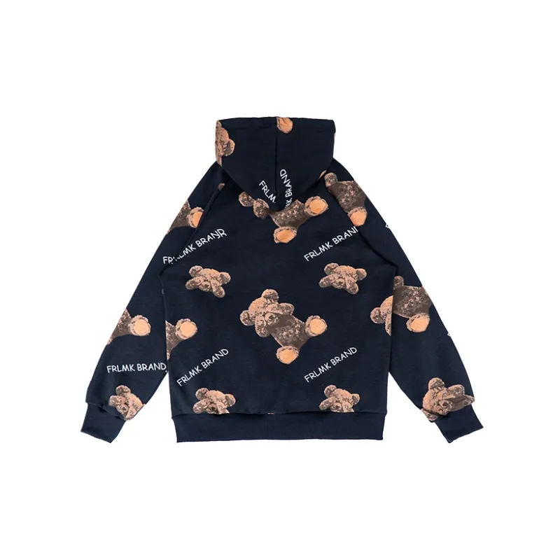 FRLMK Hooded Loose Fit Regular Sweatshirt Unisex Black-1