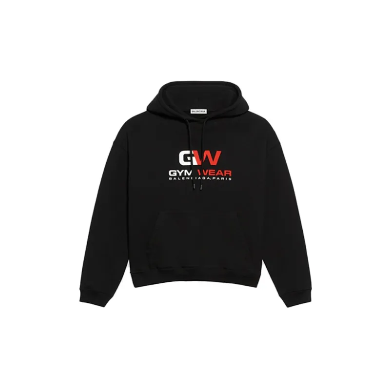 Balenciaga Gym Wear Hoodie Black-0
