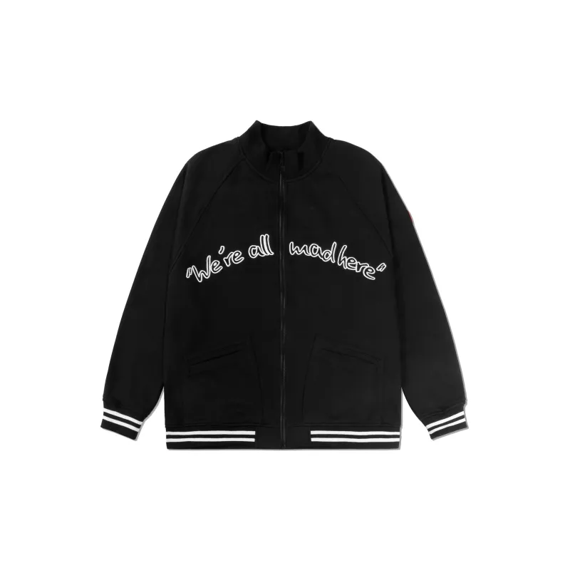 Athief Stand Collar Loose Fit Sweatshirt Unisex Black-1