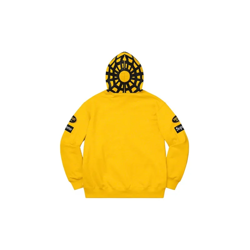 Supreme Vanson Leathers Spider Web Zip Up Hooded Sweatshirt-5