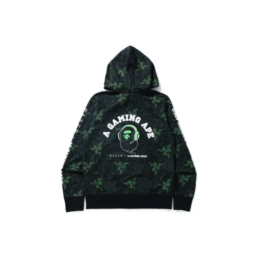 A BATHING APE Razer/Thunderbolt Co-Branded Capsule Collection A Gaming Ape Ss22 Sweatshirts Men Green