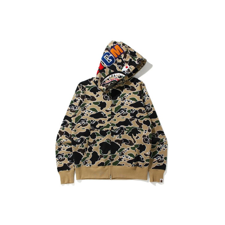 A BATHING APE Sta Camo Shark Full Zip Hoodie POIZON