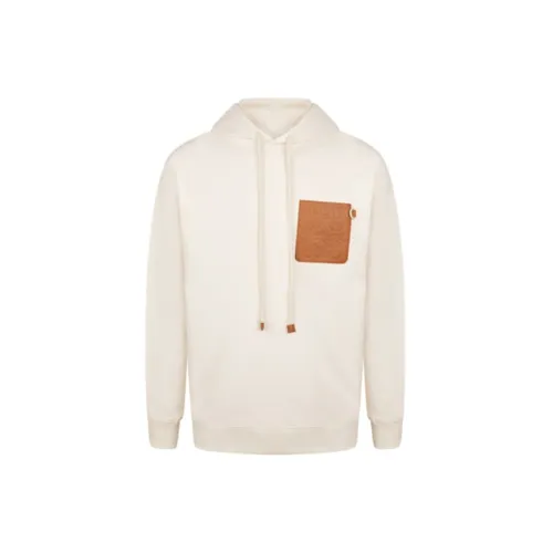 LOEWE Anagram Leather Patch Hoodie 