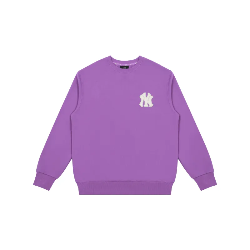 MLB Old Flower Sweatshirts Unisex Purple-1