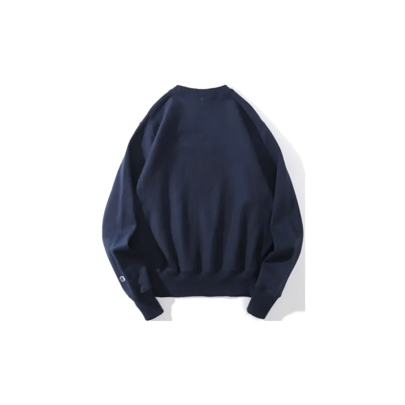 Champion Sweatshirt US Version Unisex Navy Blue-1