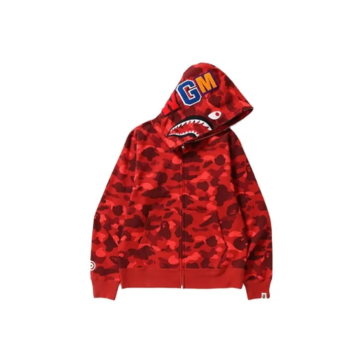 Bape Color Camo Shark Full Zip Hoodie-5
