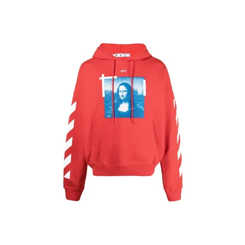 OFF-WHITE Mona Lisa White Diag Sleeve Hoodie 