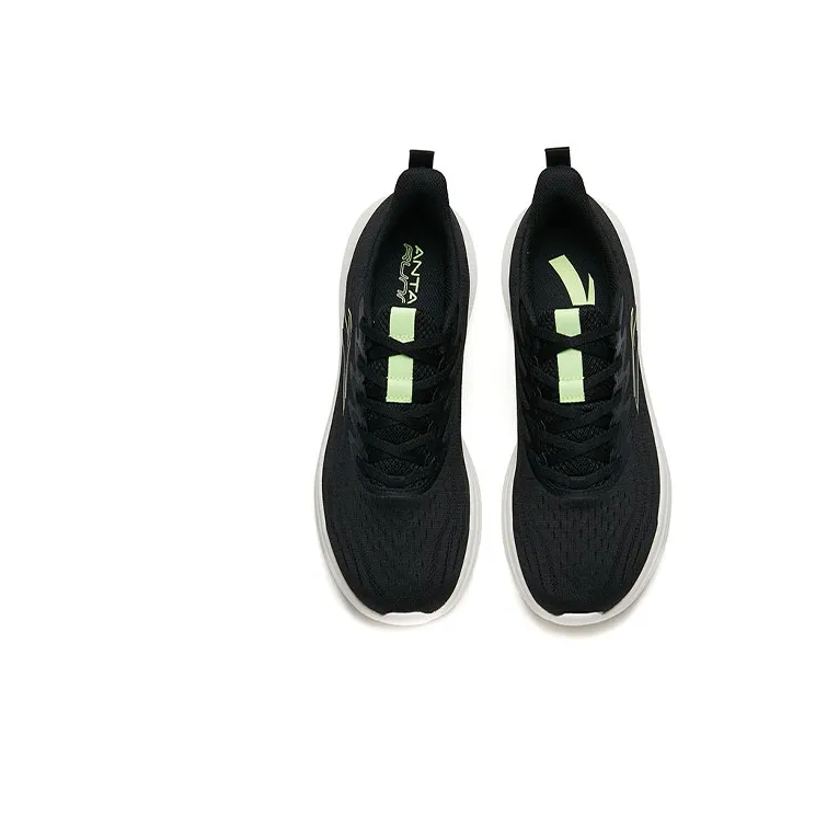 Anta Running Collection Cushioned Anti Slip Wear Resistant Breathable Lightweight Low Top Running Shoes Men's Black-2