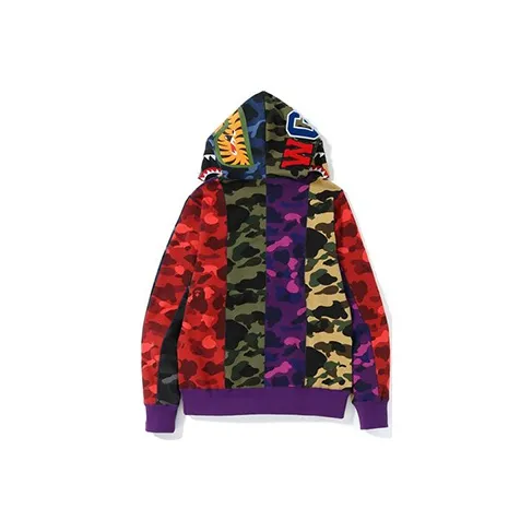 Bape Mix Camo Crazy Shark Full Zip Hoodie-2