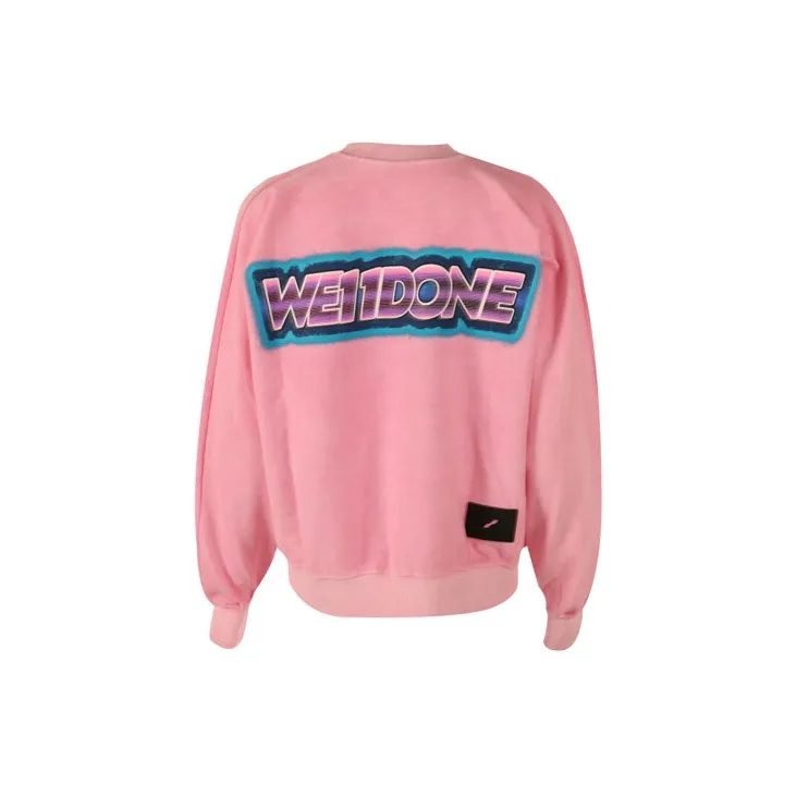 WE11DONE Sweatshirts Unisex Neon Pink-1