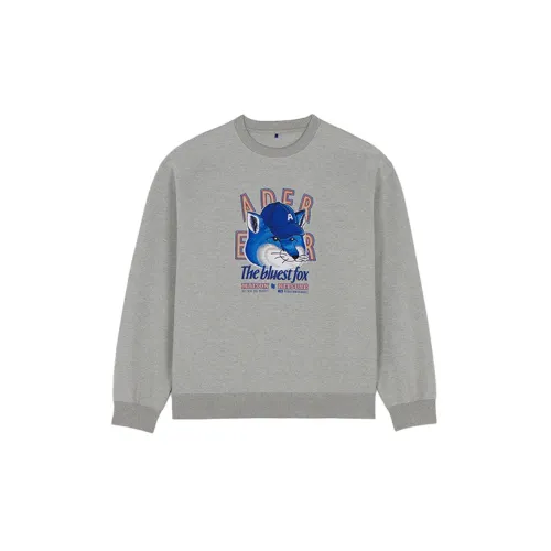 Ader Error X Maison Kitsune Sweatshirts Unisex Gray