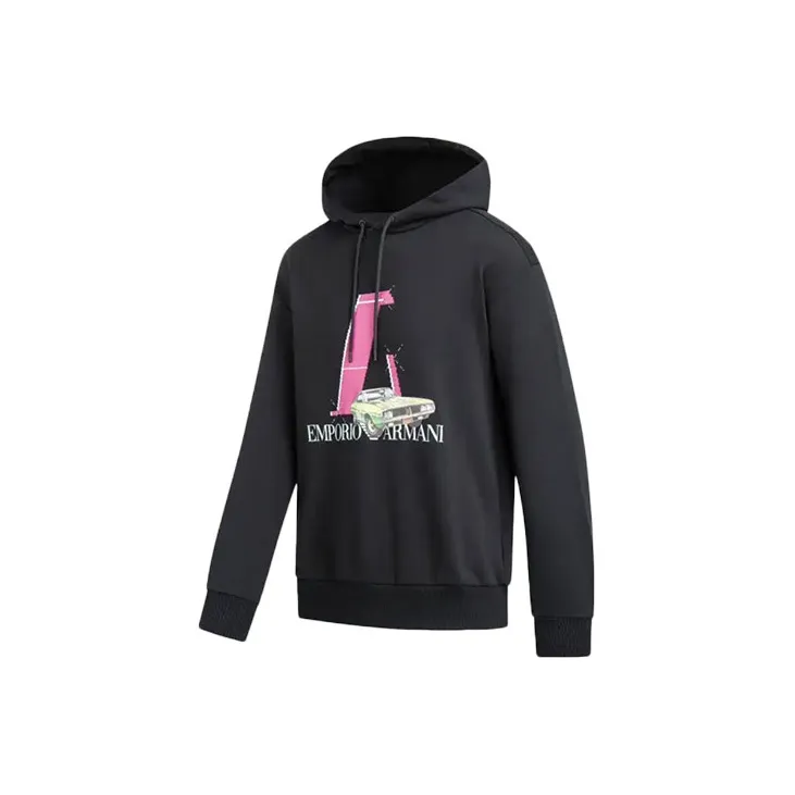 EMPORIO ARMANI Car Logo-print Hoodie-2