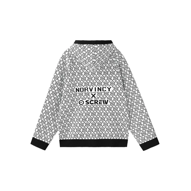 NORVINCY Hip Hop Color Block Mock Two Piece Loose Fit Casual Sweatshirt Unisex-2