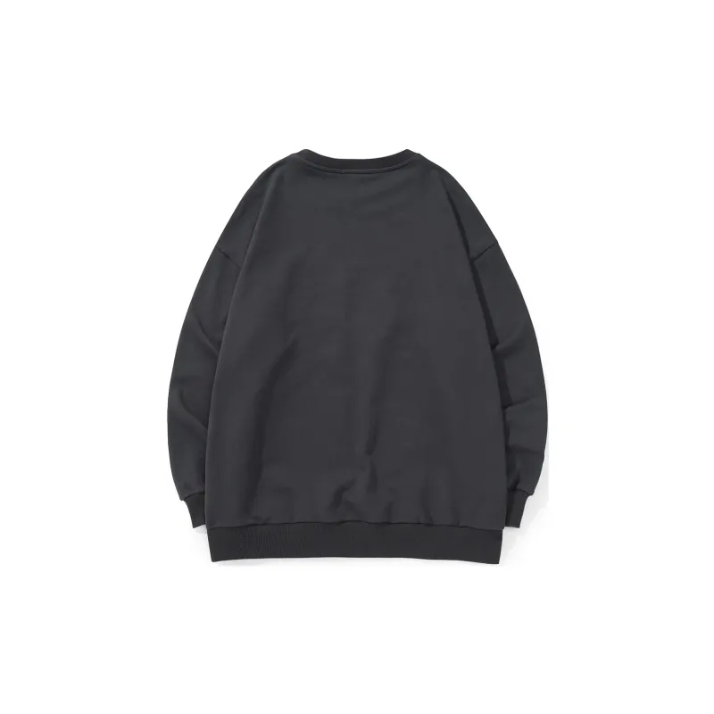 XXGOGO Crew Neck Loose Fit Sweatshirt Unisex Gray-1
