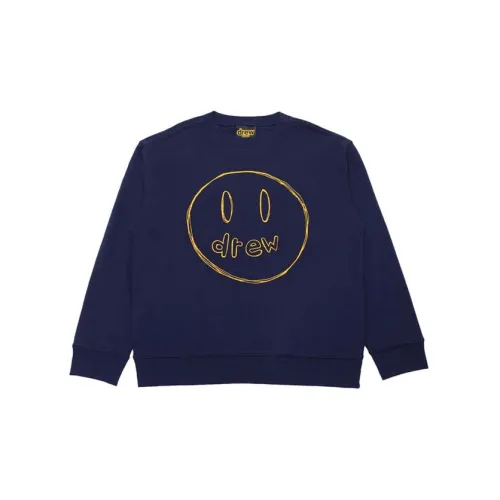 Drew House Smiley Collection Sweatshirts Unisex Marine Blue