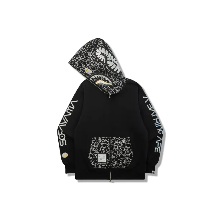 Bape X Hajime Sorayama Shark Full Zip Hoodie-1
