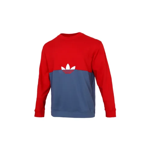 Adidas Originals Slice Trefoil Sweatshirts Men Blue-Red Multicolor