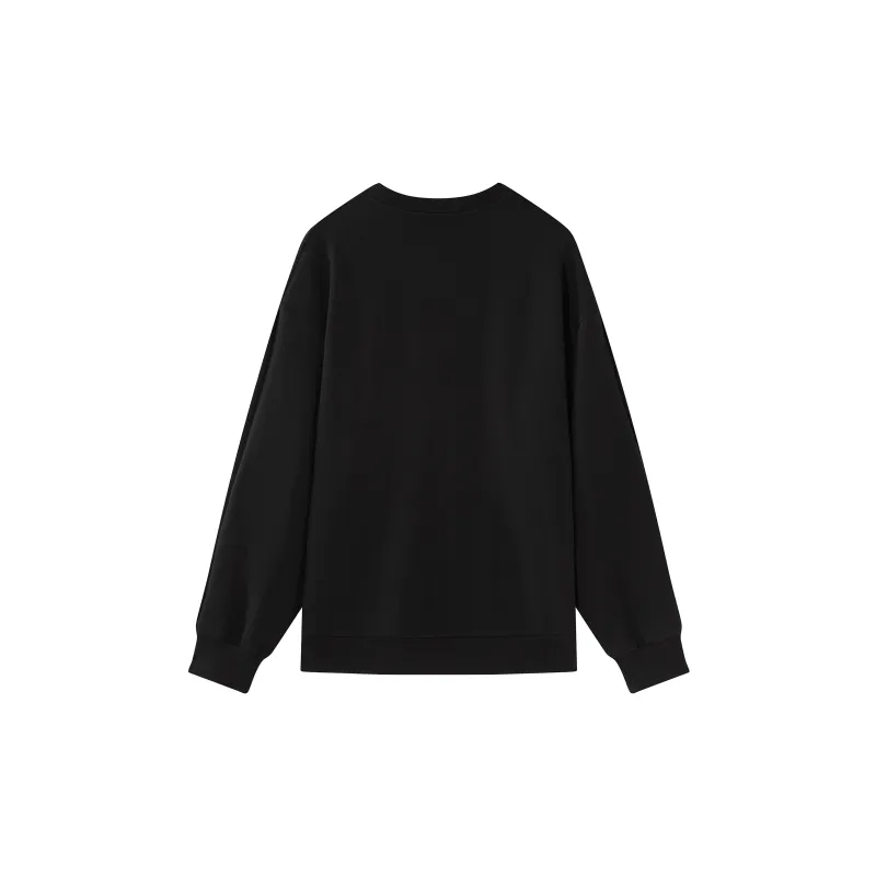 FANBIOU FW21 Crew Neck Loose Fit Sweatshirt Unisex Black-1