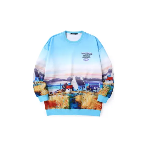 XXGOGO Sweatshirts Unisex Print Blue