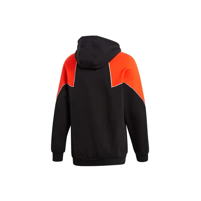 Adidas Originals Big Trefoil Abstract Sweatshirts Men Black Orange-1