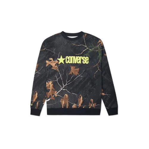 Converse Realtree Sweatshirts Men Black Camouflage Color