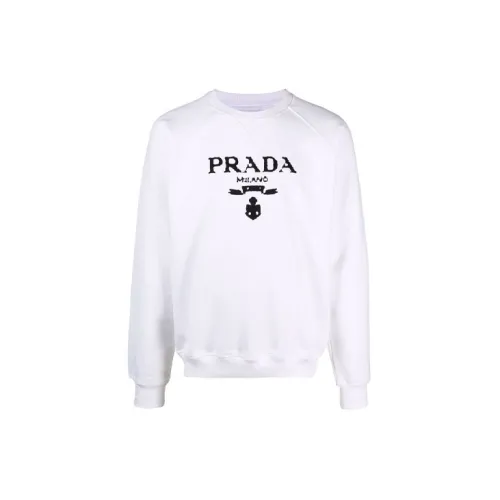 PRADA Sweatshirts Unisex White