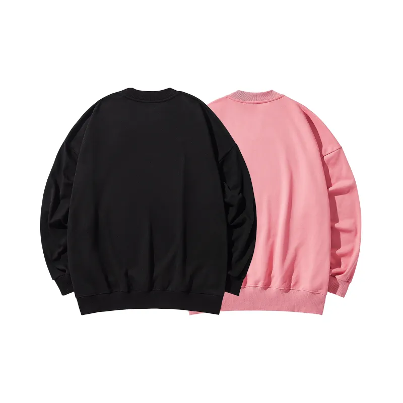 GUKUUL Reflective Bear Print Long Sleeved Crew Neck Pullover Sweatshirt Unisex-6