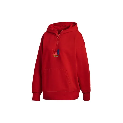 Adidas Originals Trefoil Sweatshirts Women's Red