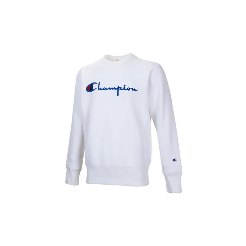 Champion Crew Neck Regular Sweatshirt Men's White-2