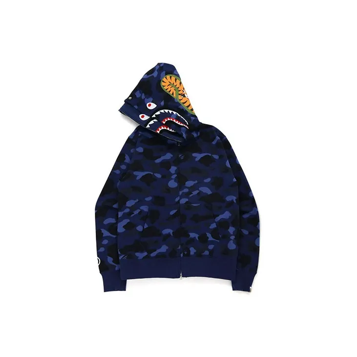 Bape Color Camo Shark Wide Pullover Hoodie-1