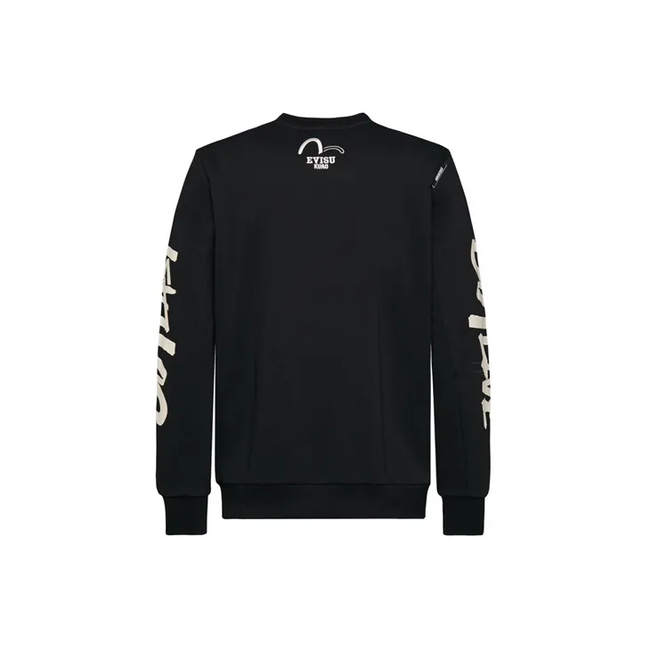 EVISU Crew Neck Sweatshirt Men's Black-1