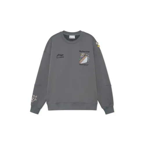 Steven Harrington X LINING Skateboard Sweatshirts Unisex Gray