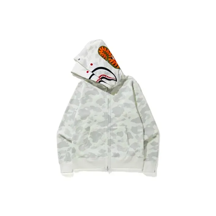 Bape City Camo Shark Wide Full Zip Double Hoodie-1