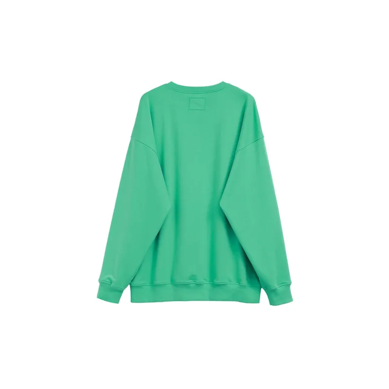 F426 Crew Neck Loose Fit Regular Sweatshirt Unisex Fruit Green-1