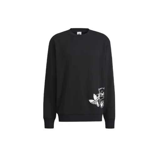 Adidas Originals Bear Crew Sweatshirts Men Black