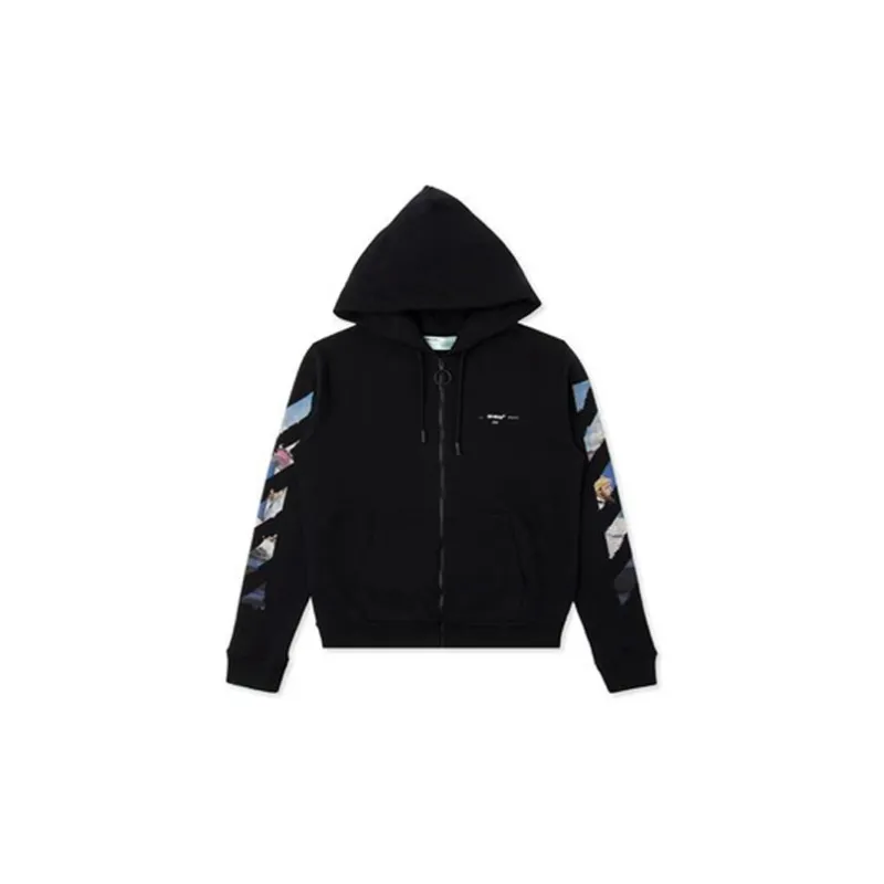 OFF WHITE Edouard Manet Floating Studio Arrows Zip Up Hoodie-1